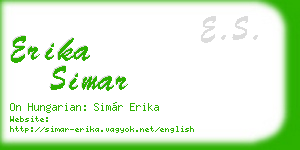 erika simar business card